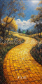 Kate Sweep Mur-à-Sol Route de briques Jaune Toile de fond conçue par Megan Leigh - Kate Backdrop FR