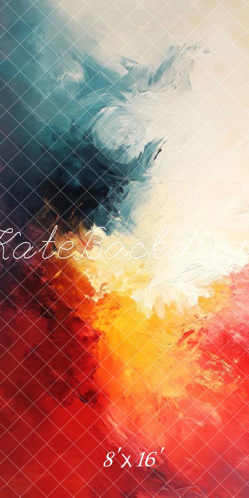 Kate Sweep Mur-à-Sol Abstrait Dégradé Coloré Art Toile de fond conçue par Lidia Redekopp - Kate Backdrop FR