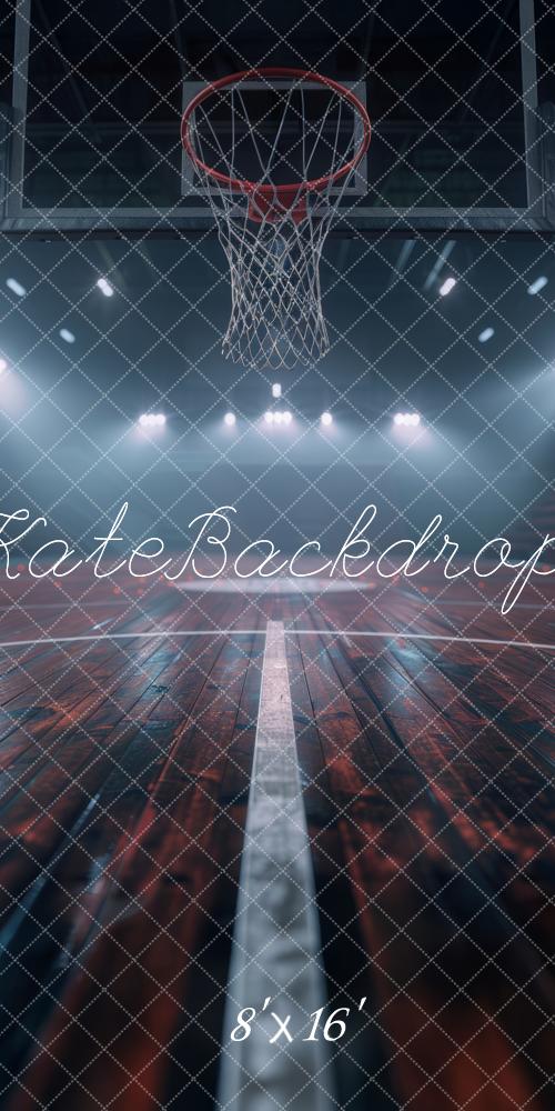 Kate Sweep Mur-à-Sol Terrain de Basket Stade Lumières Toile de fond conçue par Lidia Redekopp - Kate Backdrop FR