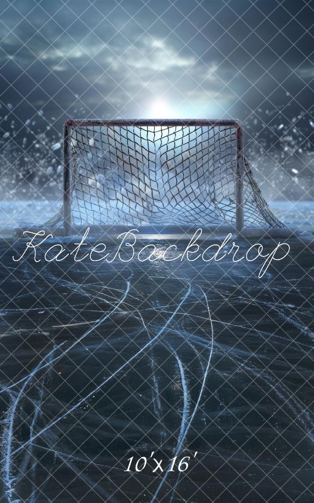 Kate Sweep Mur-à-Sol Sports Hockey sur glace Toile de fond conçue par Lidia Redekopp - Kate Backdrop FR