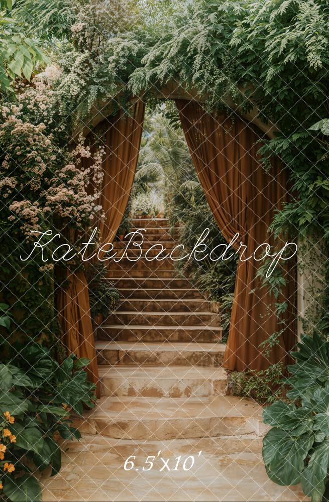 Kate Arche Escaliers Verdure Luxuriant Toile de fond conçue par Emetselch - Kate Backdrop FR