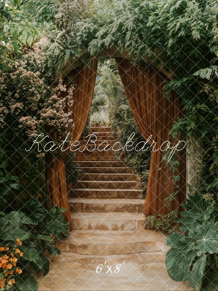 Kate Arche Escaliers Verdure Luxuriant Toile de fond conçue par Emetselch - Kate Backdrop FR