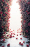 Kate Fleurs Rouge Portrait Élégant Toile de fond conçue par Emetselch - Kate Backdrop FR