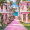 Kate Plage Rose Poupée de mode Villa Toile de fond conçue par Emetselch - Kate Backdrop FR