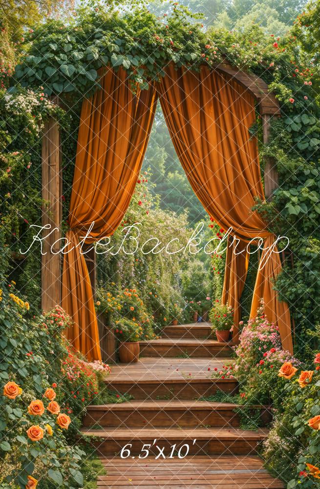 Kate Printemps Arche Escaliers Jardin Toile de fond conçue par Emetselch - Kate Backdrop FR