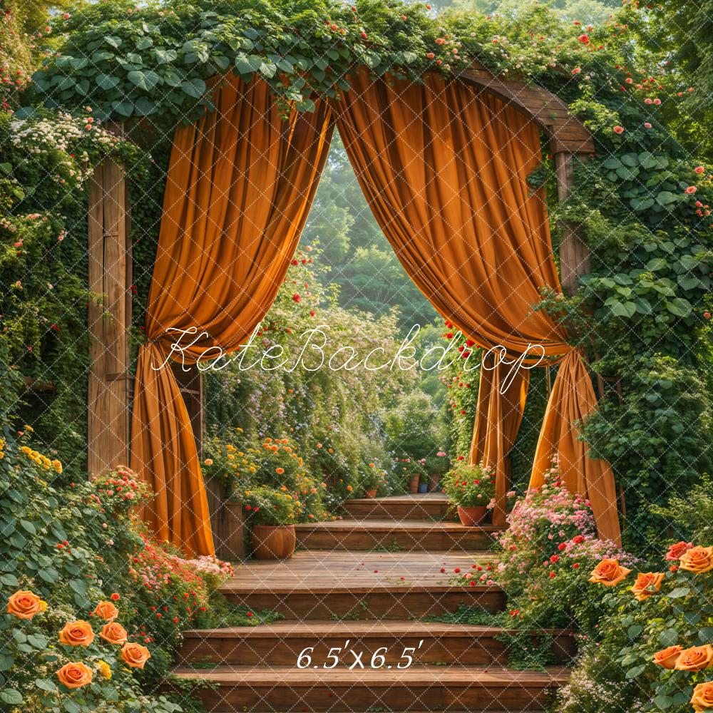 Kate Printemps Arche Escaliers Jardin Toile de fond conçue par Emetselch - Kate Backdrop FR