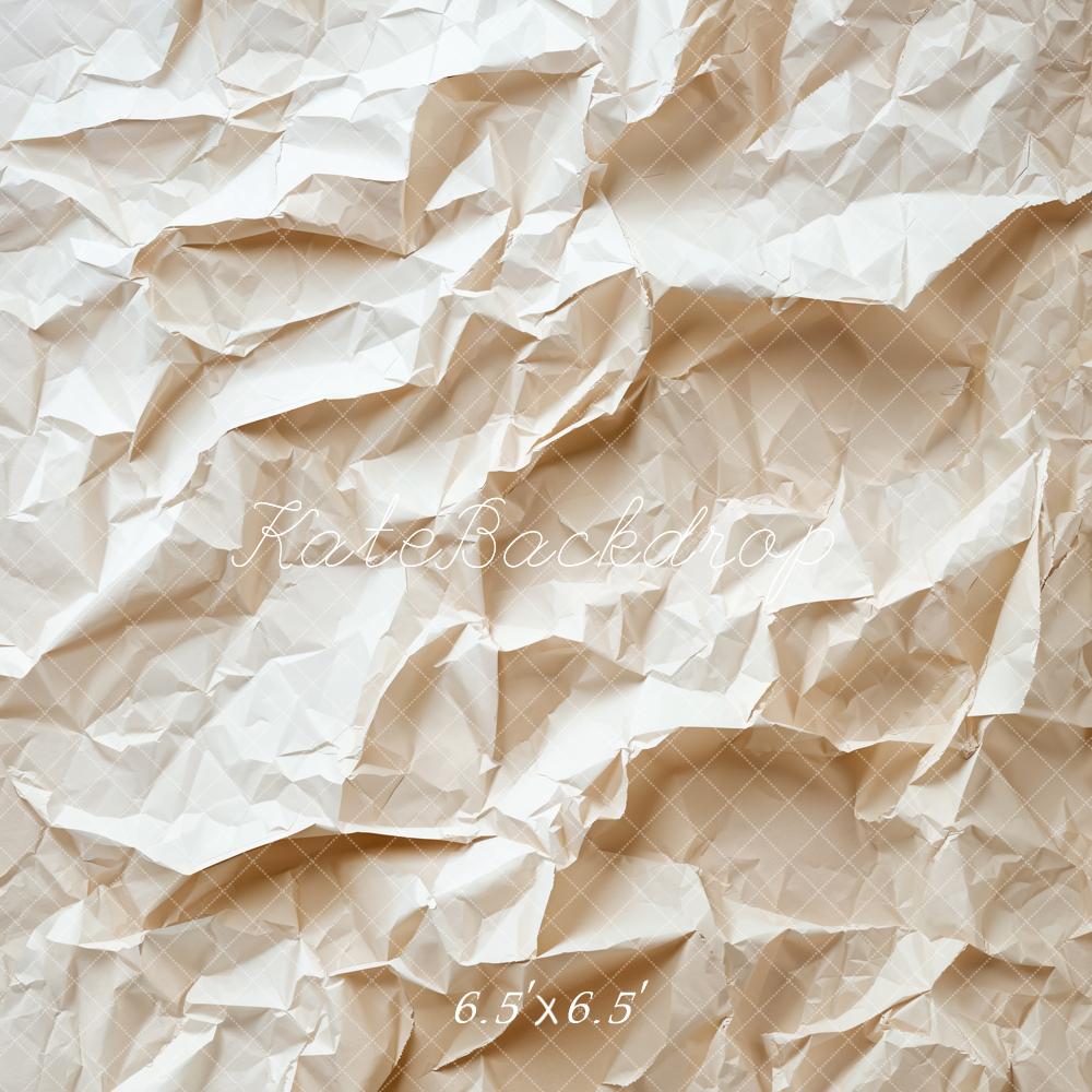Kate Blanc Crème Texture Papier Froissé Toile de fond conçue par Kate Image - Kate Backdrop FR
