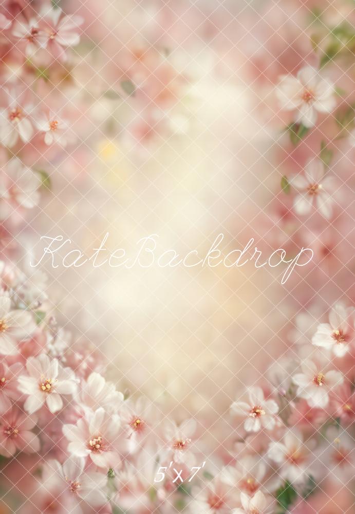 Kate Printemps Fleurs Bokeh Rose Portrait Toile de fond conçue par GQ - Kate Backdrop FR