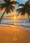 Kate Plage Tropical Coucher de soleil Palmier Toile de fond conçue par Emetselch - Kate Backdrop FR