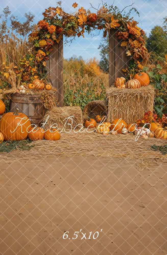 Kate Automne Citrouille Récolte Arche Toile de fond conçue par Emetselch - Kate Backdrop FR