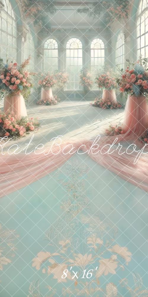 Kate Sweep Mur-à-Sol Élégant Fleurs Solarium Rêve Toile de fond conçue par Lidia Redekopp - Kate Backdrop FR