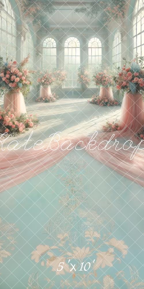 Kate Sweep Mur-à-Sol Élégant Fleurs Solarium Rêve Toile de fond conçue par Lidia Redekopp - Kate Backdrop FR