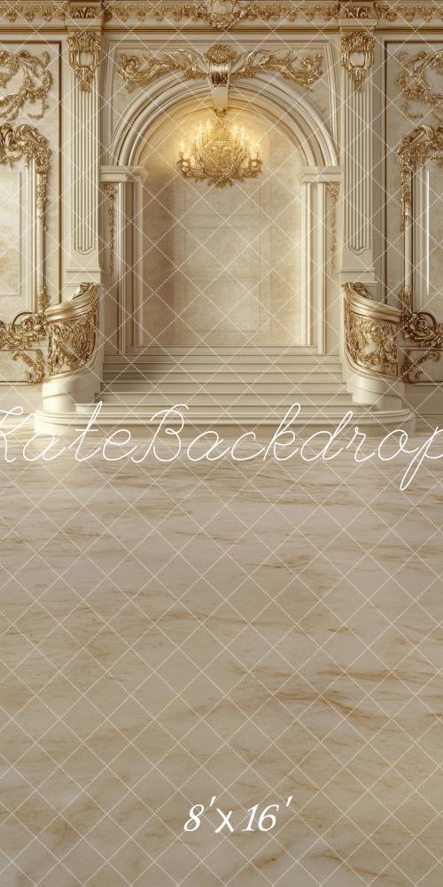 Kate Sweep Mur-à-Sol Mur Rétro Escalier Doré Toile de fond conçue par Lidia Redekopp - Kate Backdrop FR