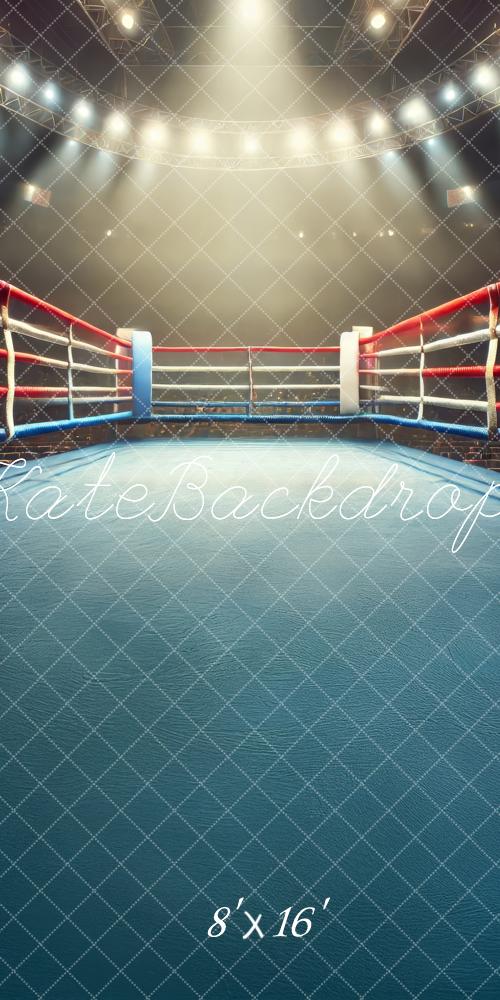 Kate Sweep Mur-à-Sol Sport Boxe Arène Lumière Toile de fond conçue par Lidia Redekopp - Kate Backdrop FR