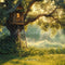 Kate Conte de fées Cabane dans les arbres Forêt Toile de fond conçue par Emetselch - Kate Backdrop FR