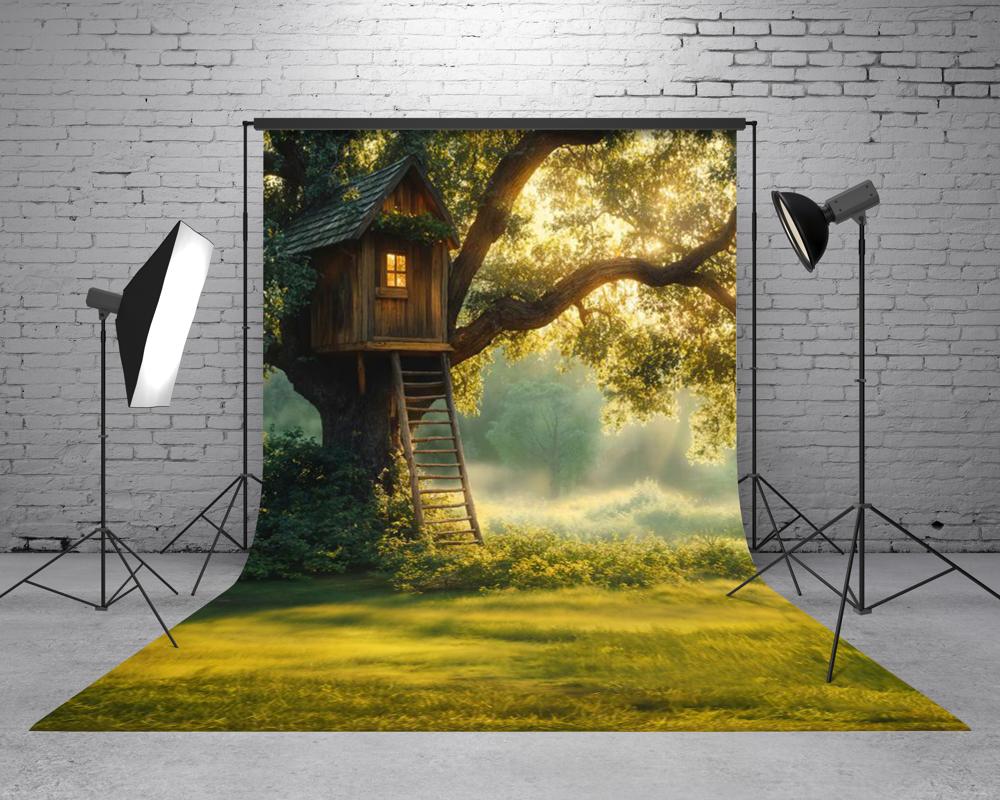 Kate Sweep Mur-à-Sol Cabane dans les arbres Forêt Toile de fond conçue par Emetselch - Kate Backdrop FR