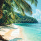Kate Plage Été Mer Tropical Palmiers Toile de fond conçue par Emetselch - Kate Backdrop FR