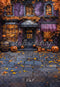 Kate Halloween Chalet Citrouille Feuilles Toile de fond conçue par Emetselch - Kate Backdrop FR