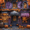 Kate Halloween Chalet Citrouille Feuilles Toile de fond conçue par Emetselch - Kate Backdrop FR