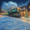 Kate Train Polaire Noël Neige Toile de fond conçue par Chain Photographie - Kate Backdrop FR