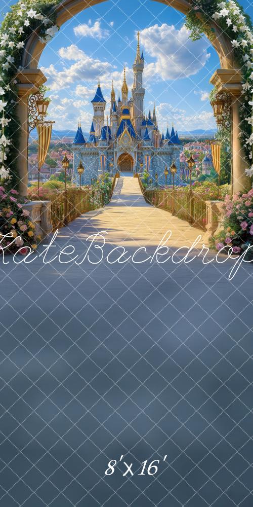 Kate Sweep Mur-à-Sol Conte de fées Château Arche Toile de fond conçue par Mini MakeBelieve