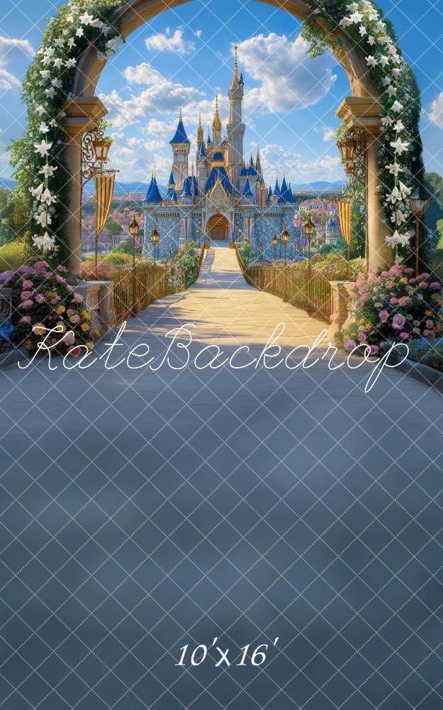Kate Sweep Mur-à-Sol Conte de fées Château Arche Toile de fond conçue par Mini MakeBelieve