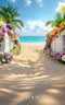 Kate Sweep Mur-à-Sol Été Plage Tropical Allée Toile de fond conçue par Mini MakeBelieve - Kate Backdrop FR