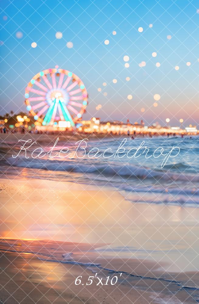 Kate Été Grande Roue Plage Bokeh Toile de fond conçue par Chain Photographie - Kate Backdrop FR