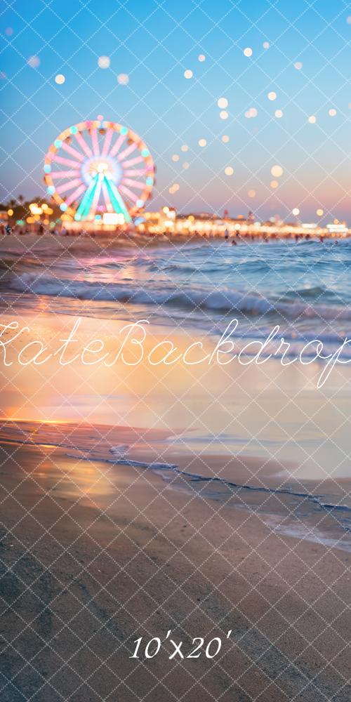 Kate Été Grande Roue Plage Bokeh Toile de fond conçue par Chain Photographie - Kate Backdrop FR