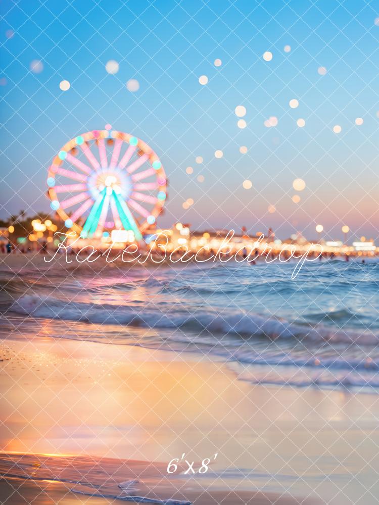 Kate Été Grande Roue Plage Bokeh Toile de fond conçue par Chain Photographie - Kate Backdrop FR