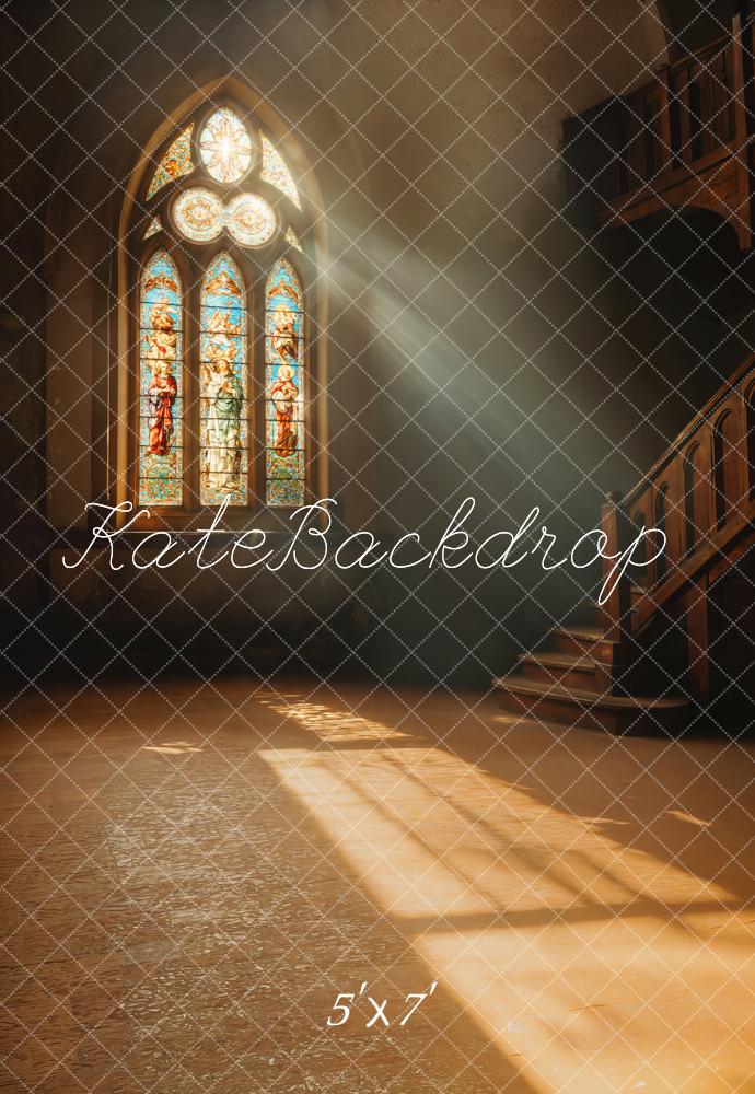 Kate Église Fenêtre Lumière Intérieur Toile de fond conçue par Emetselch