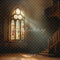 Kate Église Fenêtre Lumière Intérieur Toile de fond conçue par Emetselch