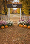 Kate Automne Citrouille Fleur Clôture Toile de fond conçue par Emetselch - Kate Backdrop FR