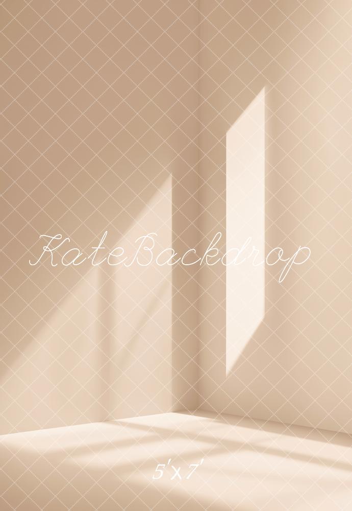 Kate Mode Minimaliste Beige clair Coin Lumière Toile de fond conçue par Chain Photographie - Kate Backdrop FR