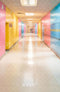 Kate Scolaire Coloré Pastel Casiers Couloir Toile de fond conçue par Emetselch