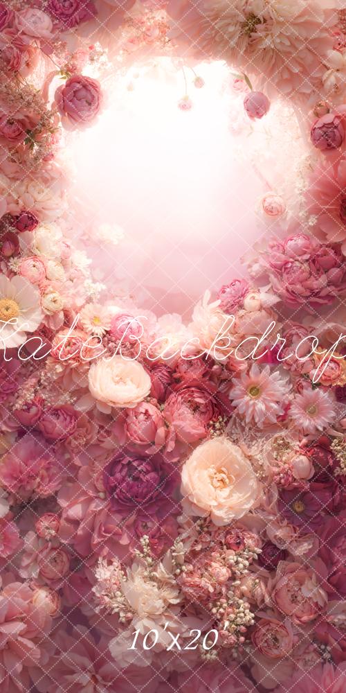 Kate Arche Romantique Fleurs Rose Toile de fond conçue par Emetselch - Kate Backdrop FR