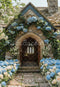 Kate Été Arche Fleurs Maison Bydrangeas Toile de fond conçue par Emetselch - Kate Backdrop FR