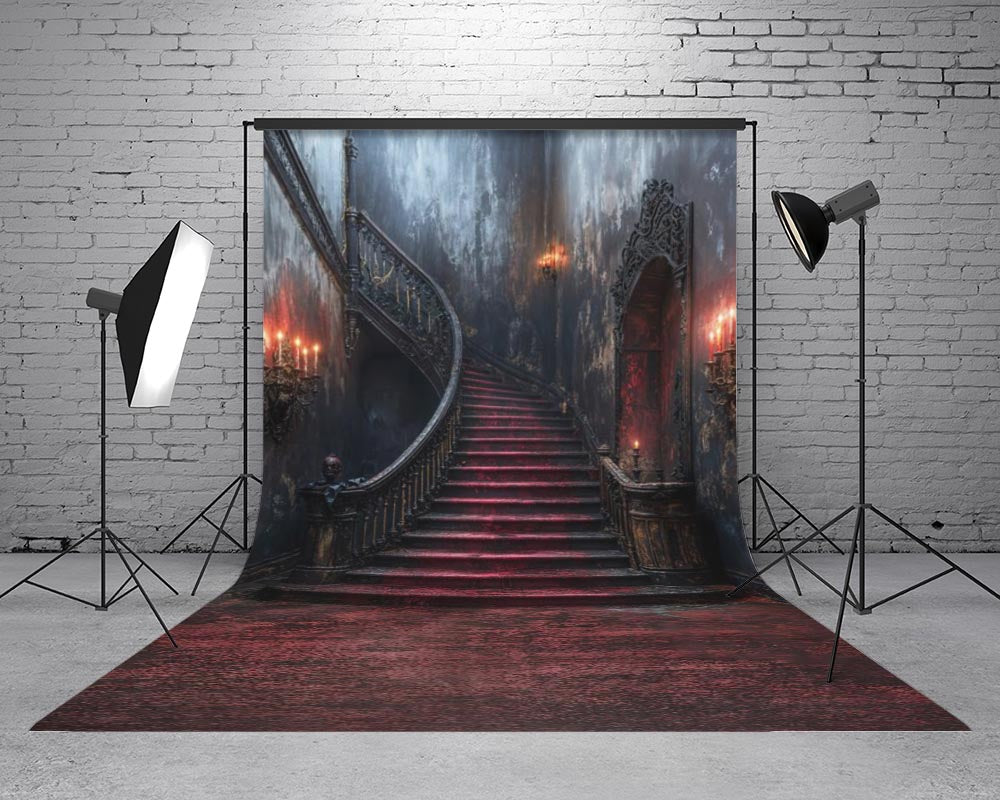 Kate Sweep Mur-à-Sol Halloween Escalier Gothique Toile de fond conçue par Emetselch