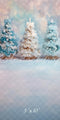 Kate Sweep Mur-à-Sol Noël Sapins Pastel Toile de fond conçue par Patty Roberts