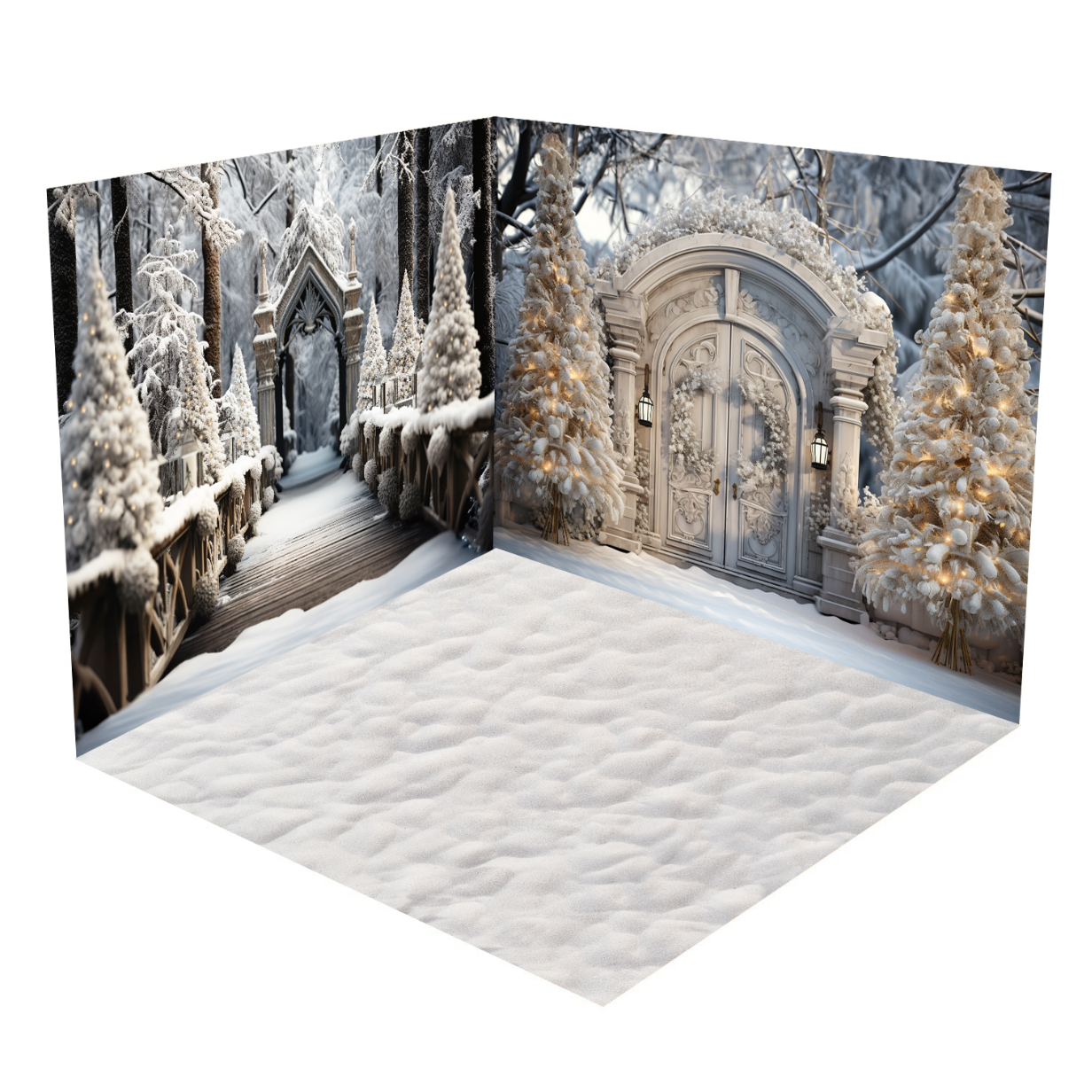 Kate Noël Blanc Givré Hiver Ensemble de chambre (8pix8pi&10pix8pi&8pix10pi) - Kate Backdrop FR