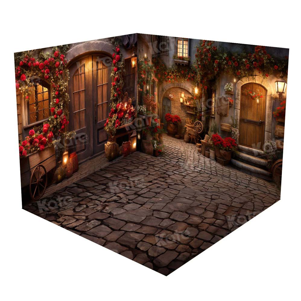 Kate Saint Valentin Rue des Roses Ensemble de chambre (8pix8pi&10pix8pi&8pix10pi) - Kate Backdrop FR