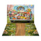 Kate Pâques Camion Printemps Vert Plante Toile de fond+Fleurs Champ Chemin Sol Toile de fond - Kate Backdrop FR