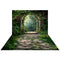 Kate Printemps Forêt Verdure Arche de fleurs Toile de fond+Herbe verte Pierre Sol Toile de fond - Kate Backdrop FR