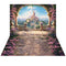 Kate Printemps Fleur Arche Balcon Château Toile de fond+Fleurs Chemin en pierre Sol Toile de fond - Kate Backdrop FR