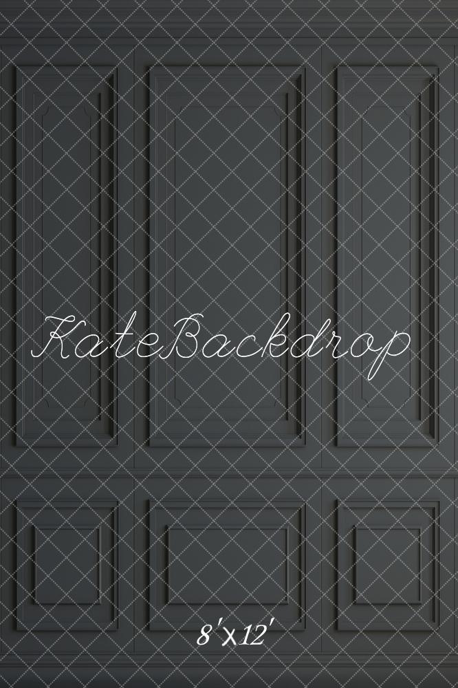 Kate Gris Noir Mur Vintage Toile de fond en Laine pour la photographie - Kate Backdrop FR