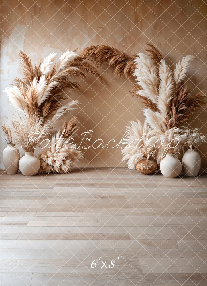 Kate Bohème Arche Beige Élégant Toile de fond en Laine conçue par Emetselch - Kate Backdrop FR