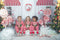 Kate Magasin de bonbons Noël Rose Blanc Toile de fond pour la photographie - Kate Backdrop FR