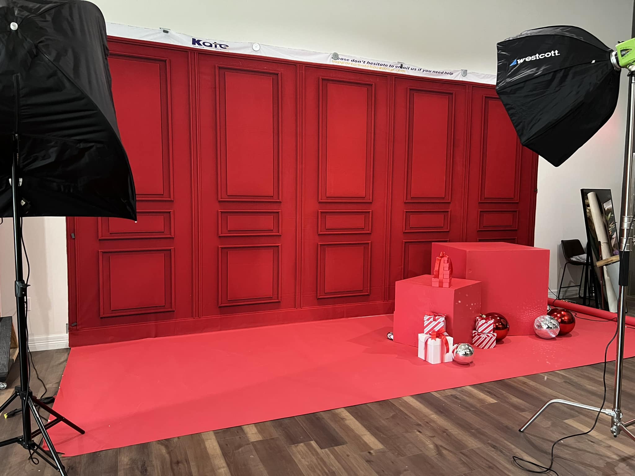 Kate Mur Rouge Vintage Toile de fond conçue par Chain Photographie - Kate Backdrop FR