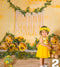 Kate Jaune Nid d'abeilles Boho Cake Smash Toile de fond conçue par Emetselch - Kate Backdrop FR