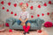 Kate Mur de briques Délabrée Saint-Valentin Toile de fond conçue par Chain Photographie - Kate Backdrop FR